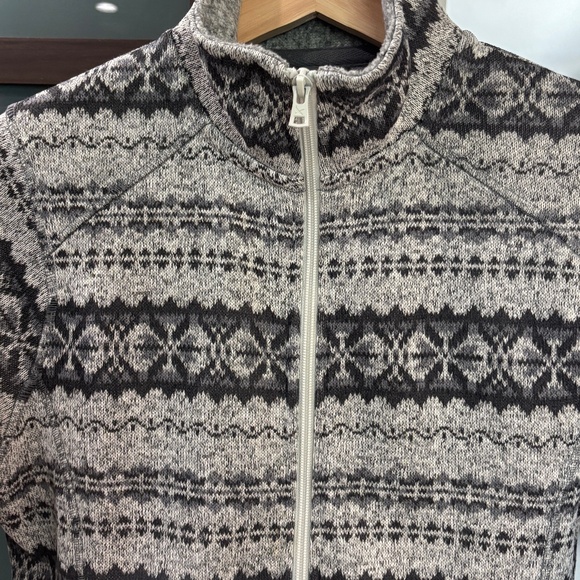 Eddie Bauer Full Zip Fleece Jacket/Sweater - Gray Size S - Picture 4 of 9